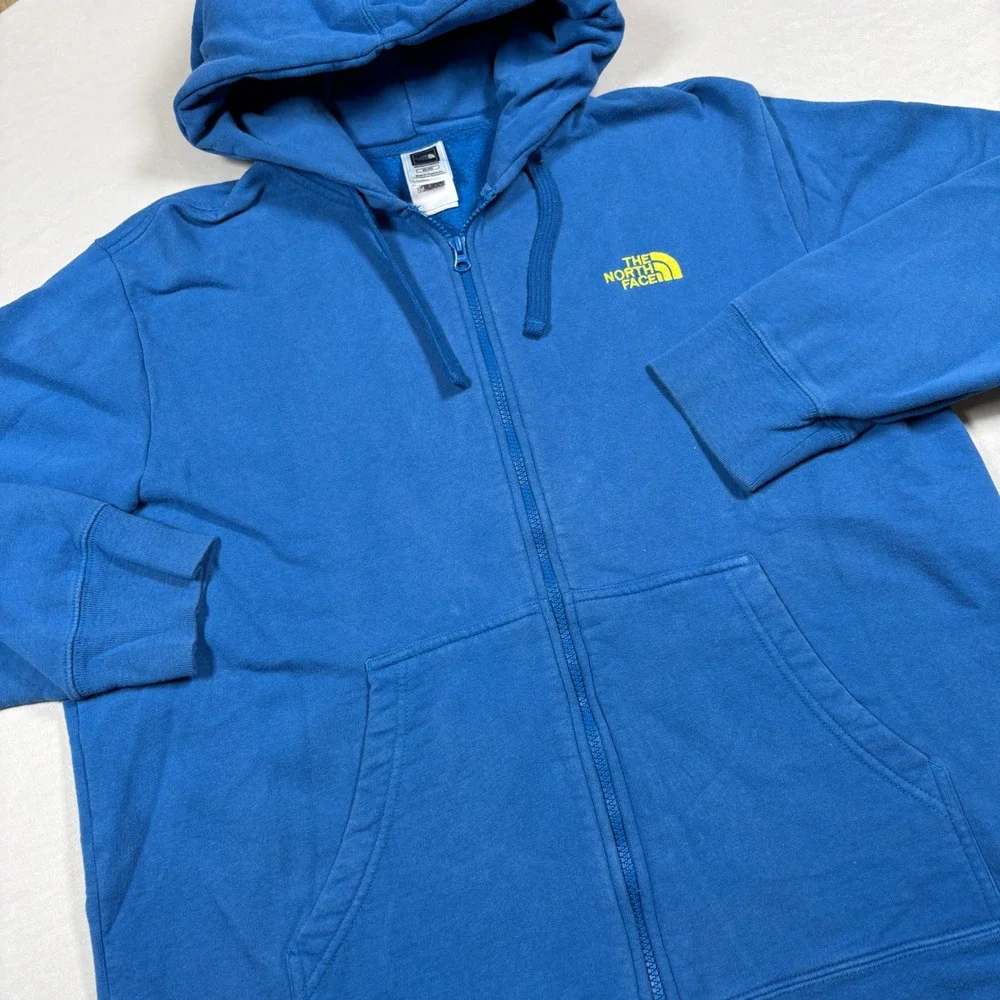 The North Face Full-Zip Hoodie Mens XL TB5Q ABAA Blue Embroidered Logo EUC